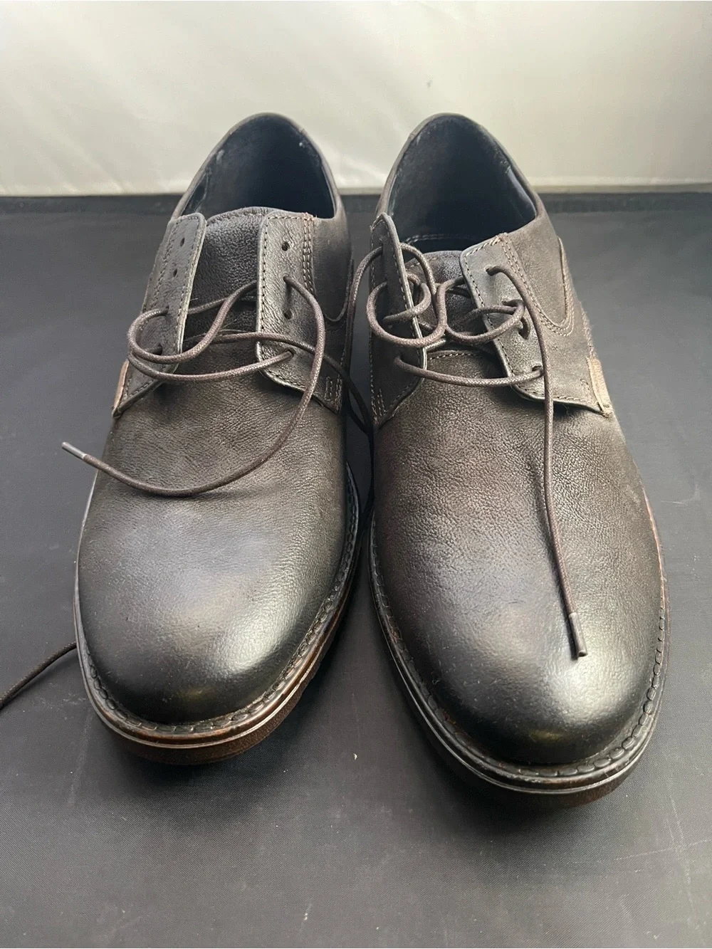 Clarks Men's Dark Brown Leather Derby Shoes